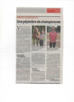 Journal Saone Loire Championnes 001