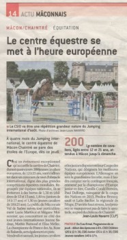 Article Journaux CSIO Macon